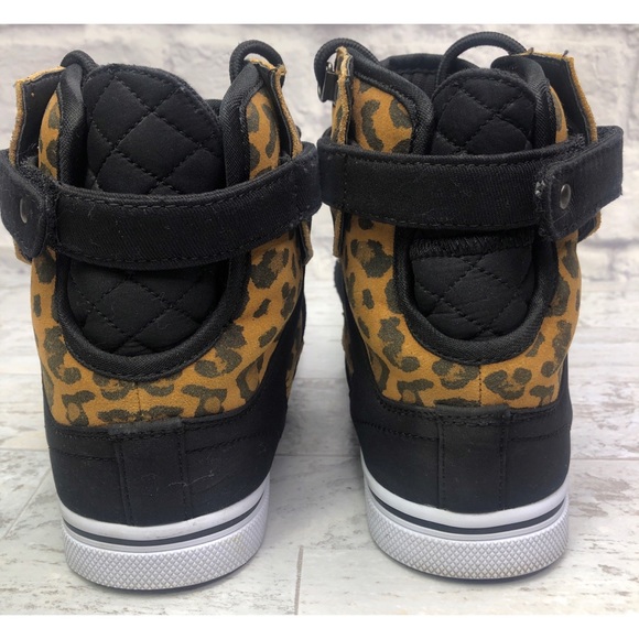 Vlado Black Gold Leopard Print High Top Atlas 2 - Picture 4 of 8
